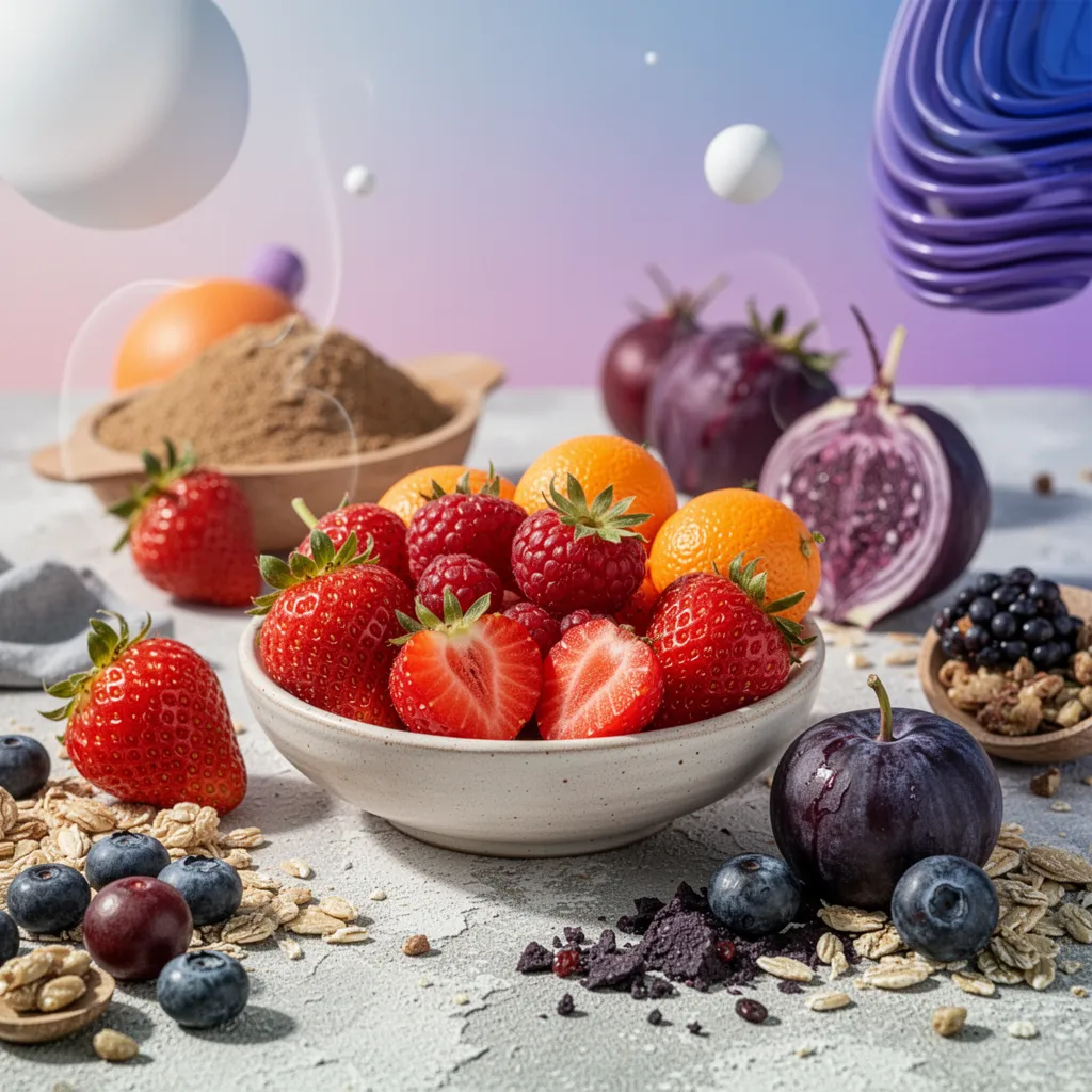 Assortiment de super-aliments colorés dans des bols en bois